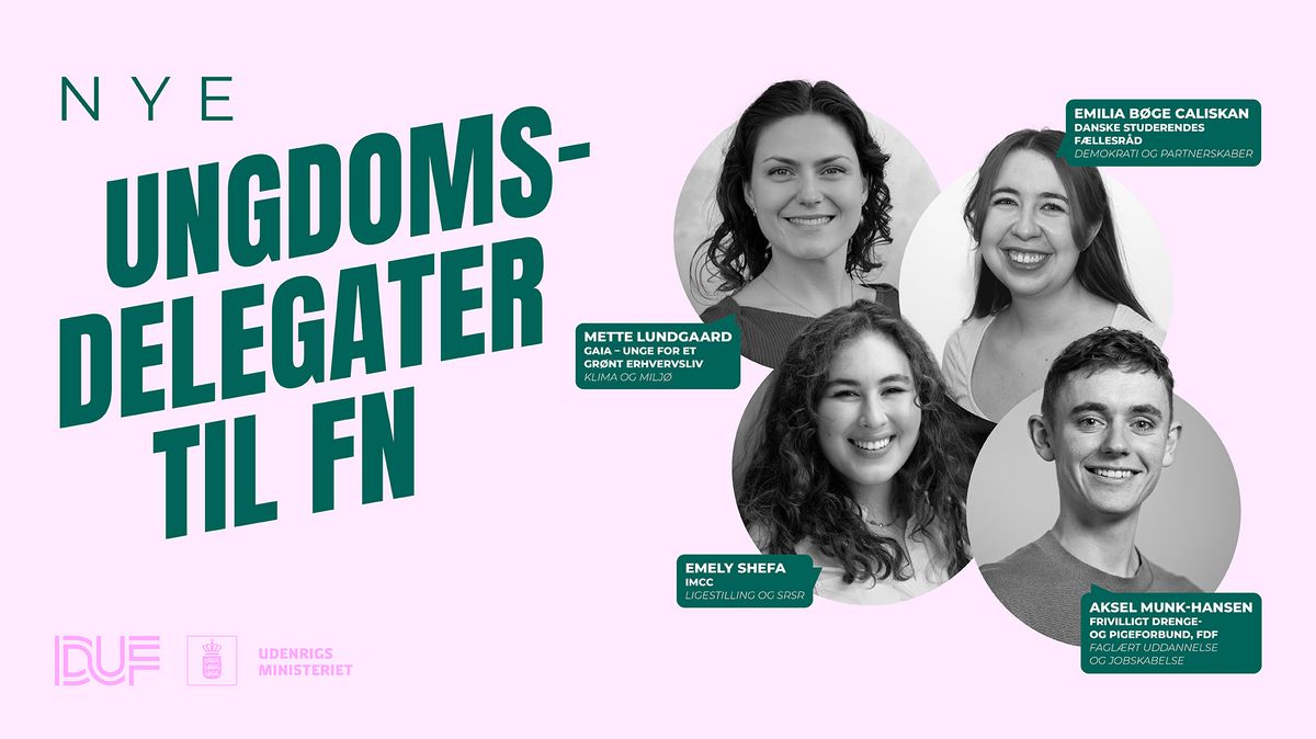 Fire nye ungdomsdelegater klar til at repræsentere danske unge i FN
